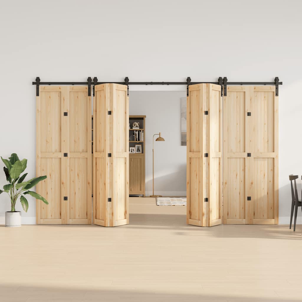 Utstyr for skyvedør 366 cm stål svart