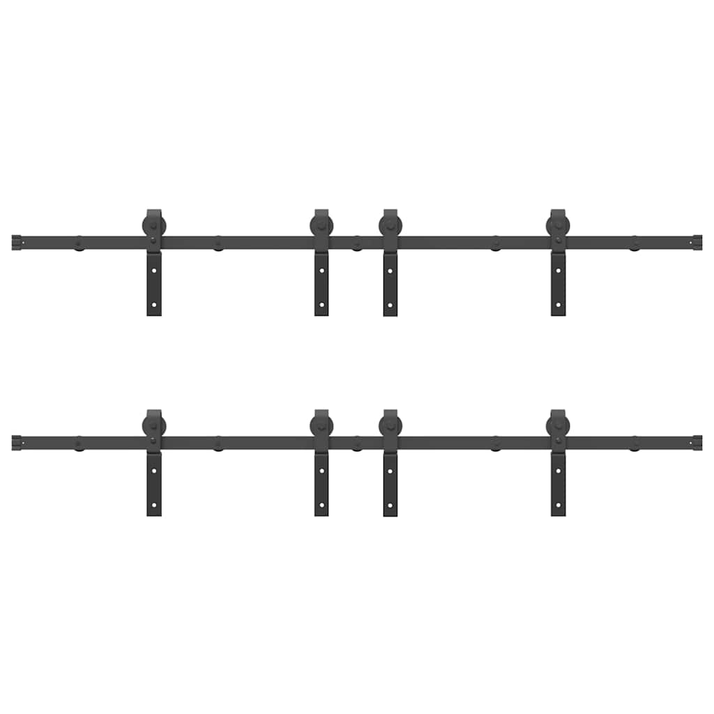 Utstyr for skyvedør 366 cm stål svart