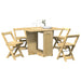 Sommerfugl spisegruppe 5 stk Corona sammenleggbar voksbrun furu