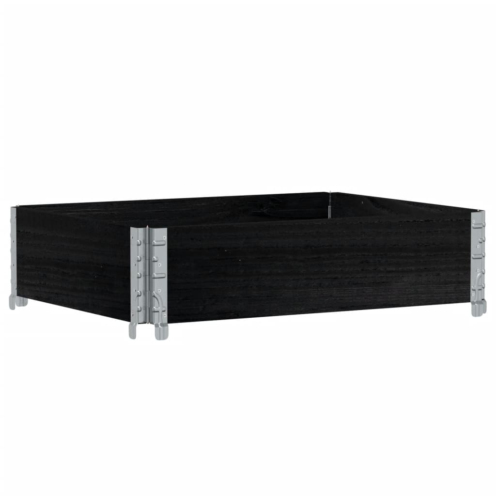 Pallekarmer svart 80x60 cm heltre furu