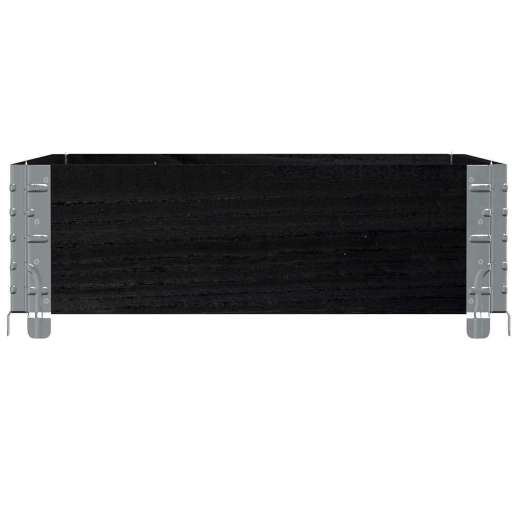Pallekarmer svart 80x60 cm heltre furu