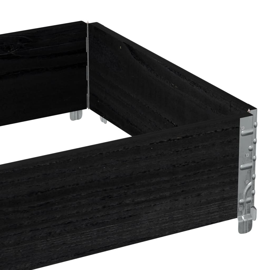 Pallekarmer svart 80x60 cm heltre furu