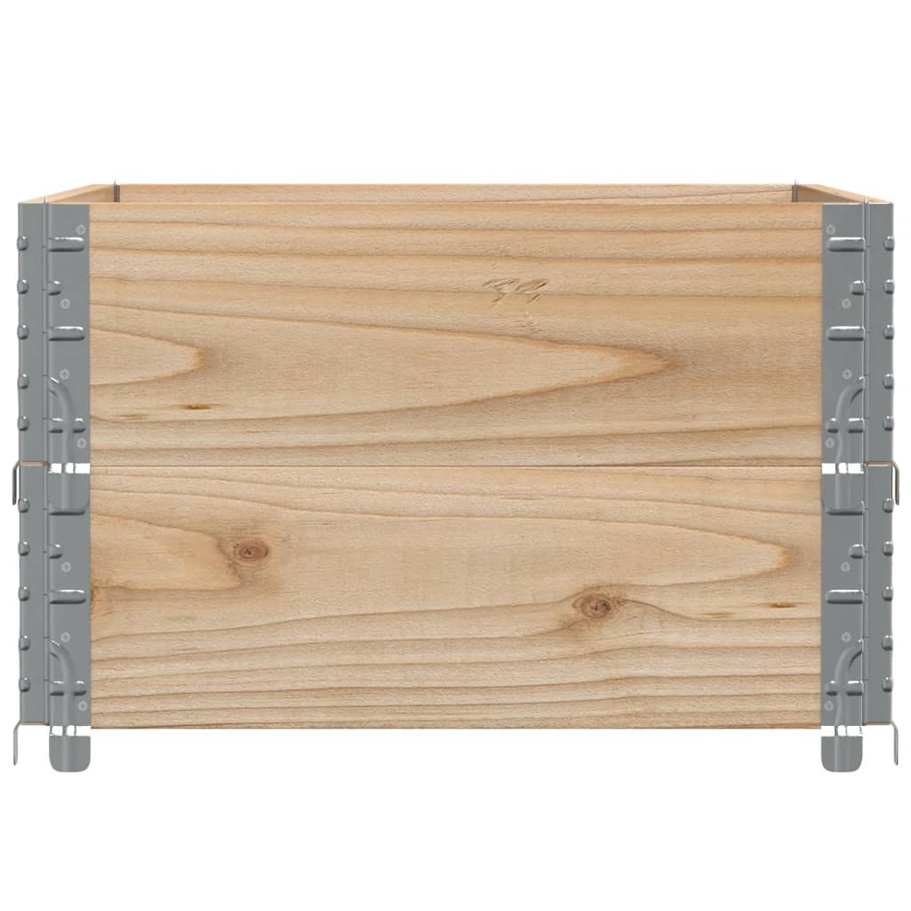 Pallekarmer 2 stk grå 80x60 cm heltre furu