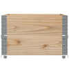Pallekarmer 2 stk grå 80x60 cm heltre furu