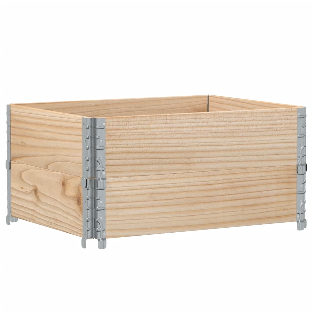 Pallekarmer 2 stk grå 80x60 cm heltre furu