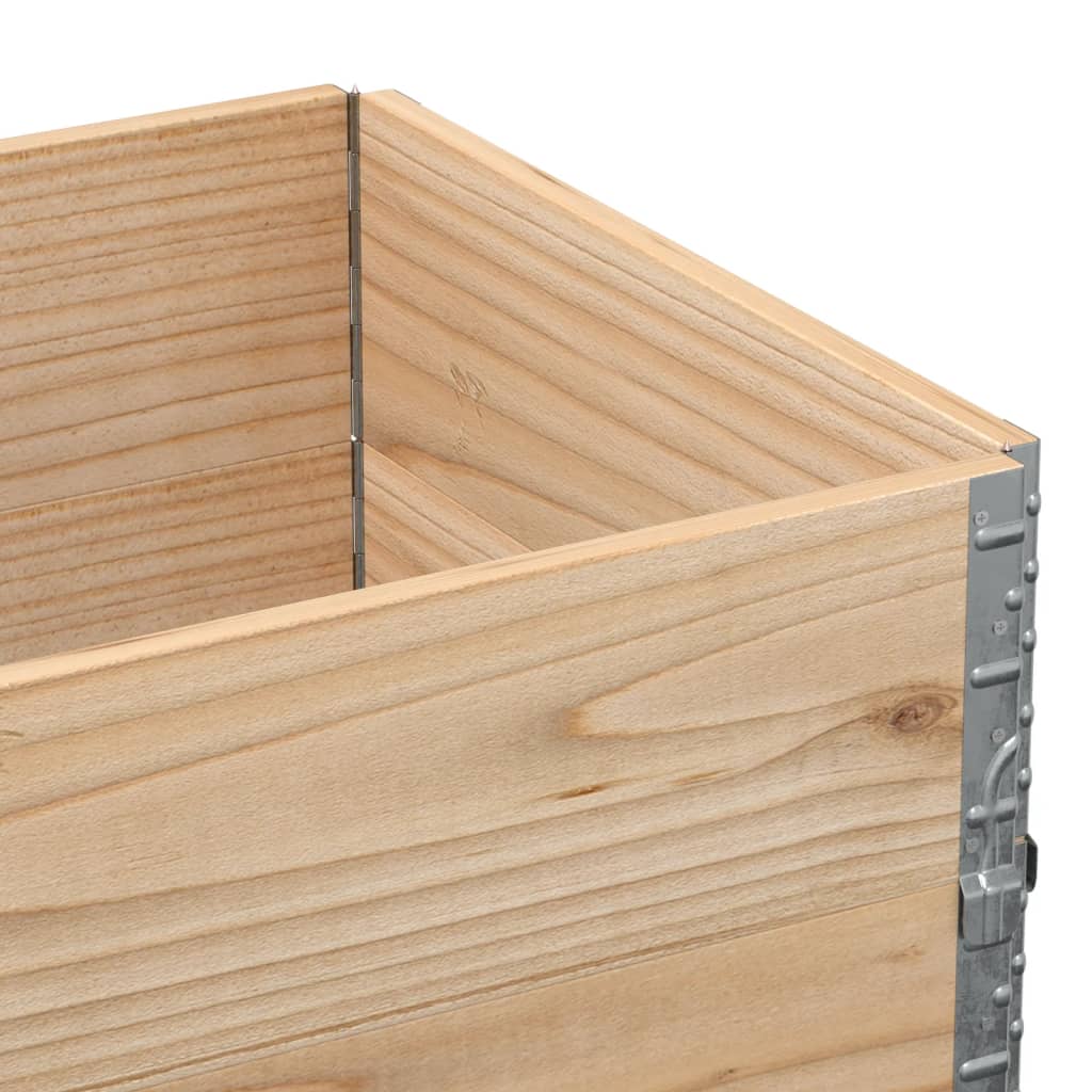 Pallekarmer 2 stk grå 80x60 cm heltre furu