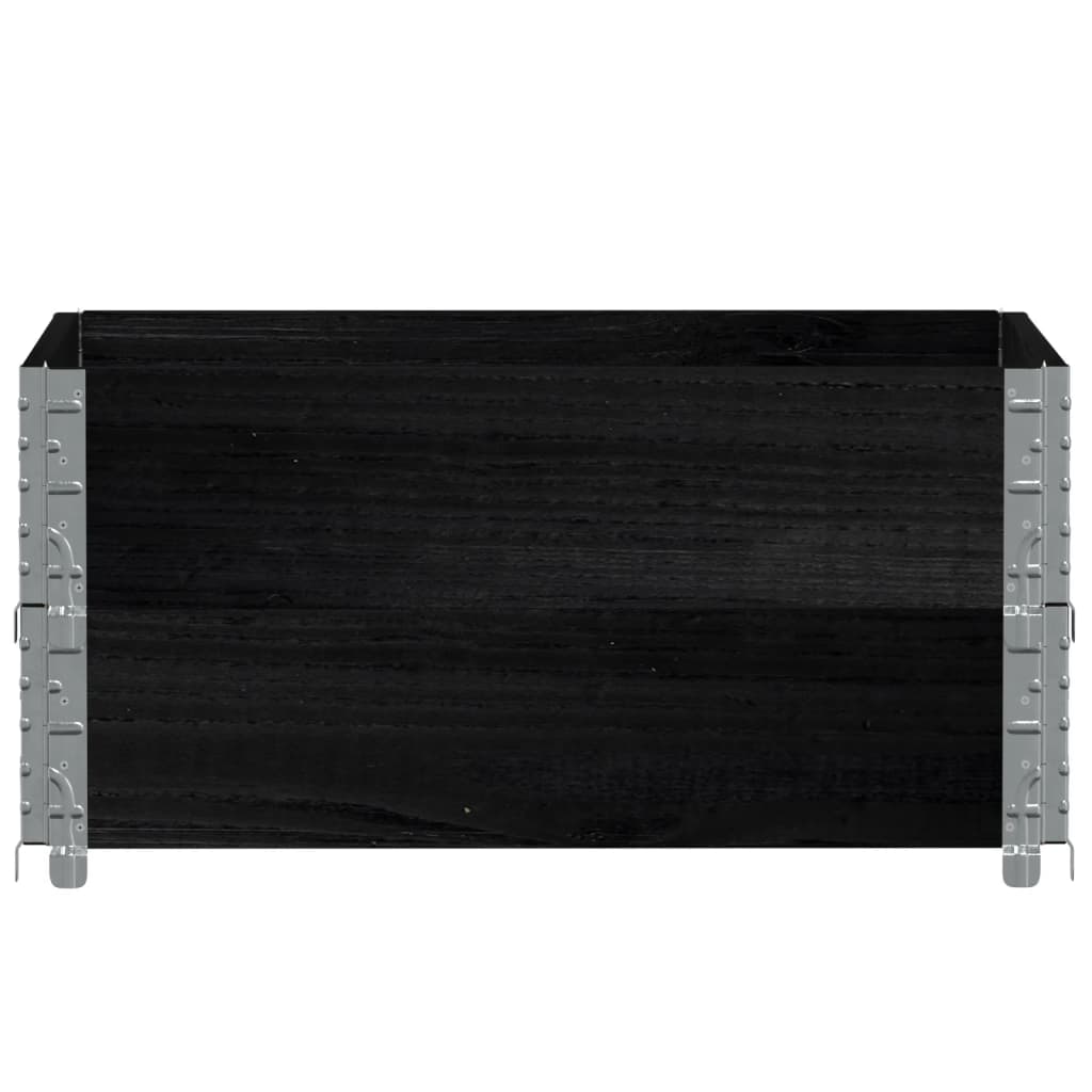 Pallekarmer 2 stk svart 80x60 cm heltre furu