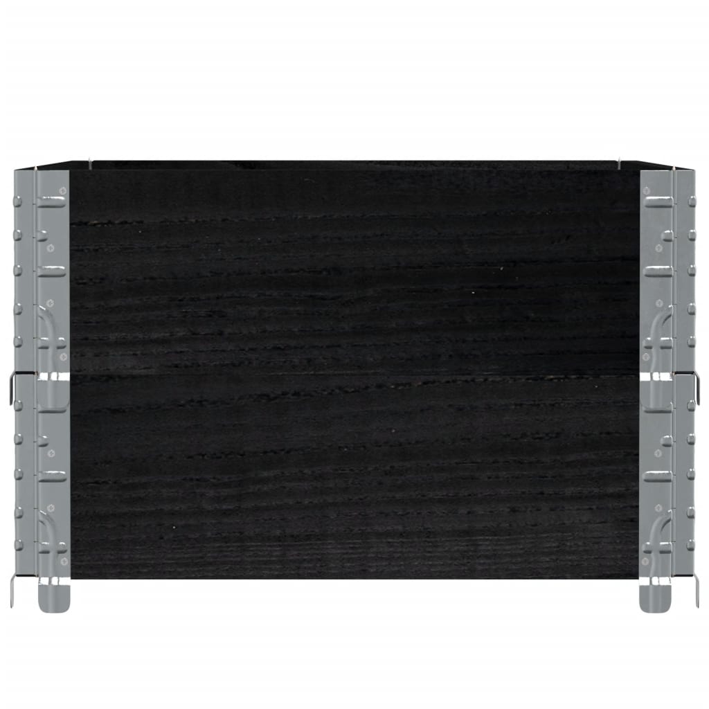 Pallekarmer 2 stk svart 80x60 cm heltre furu