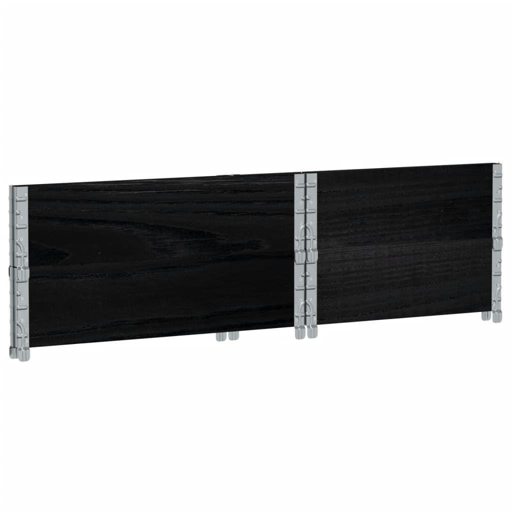 Pallekarmer 2 stk svart 80x60 cm heltre furu