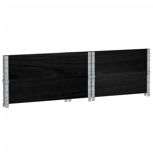 Pallekarmer 2 stk svart 80x60 cm heltre furu