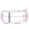 Pallekarmer 2 stk svart 80x60 cm heltre furu