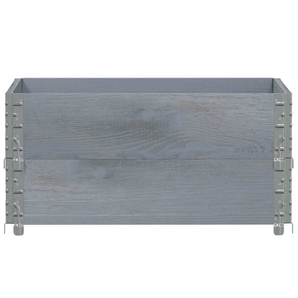 Pallekarmer 2 stk grå 80x60 cm heltre furu