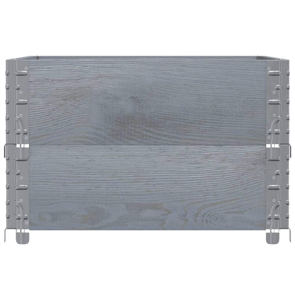 Pallekarmer 2 stk grå 80x60 cm heltre furu