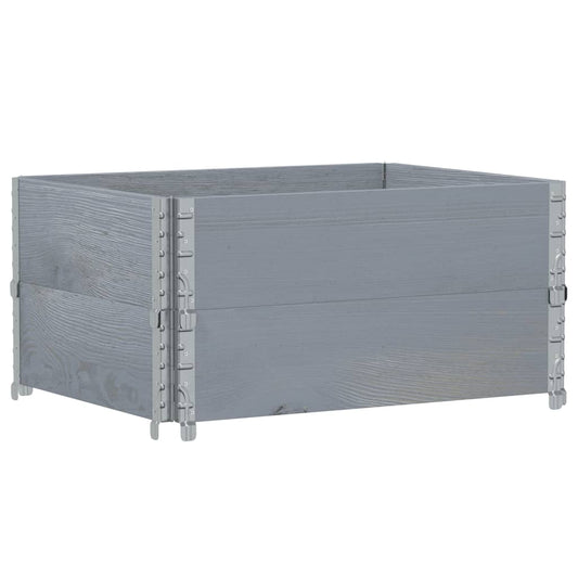 Pallekarmer 2 stk grå 80x60 cm heltre furu