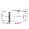 Pallekarmer 2 stk brun 80x60 cm heltre furu