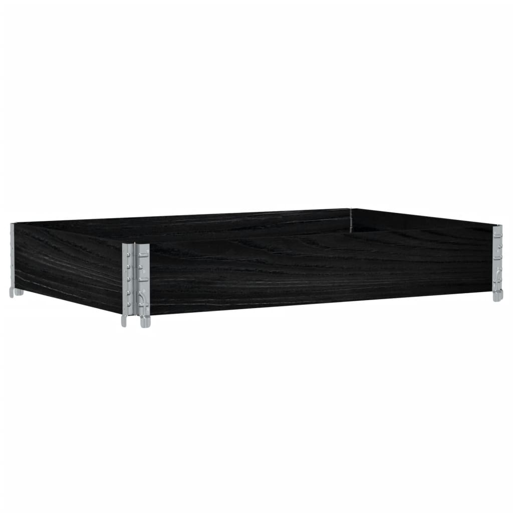 Pallekarmer svart 120x80 cm heltre furu vidaXL
