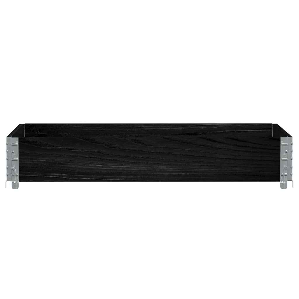 Pallekarmer svart 120x80 cm heltre furu vidaXL