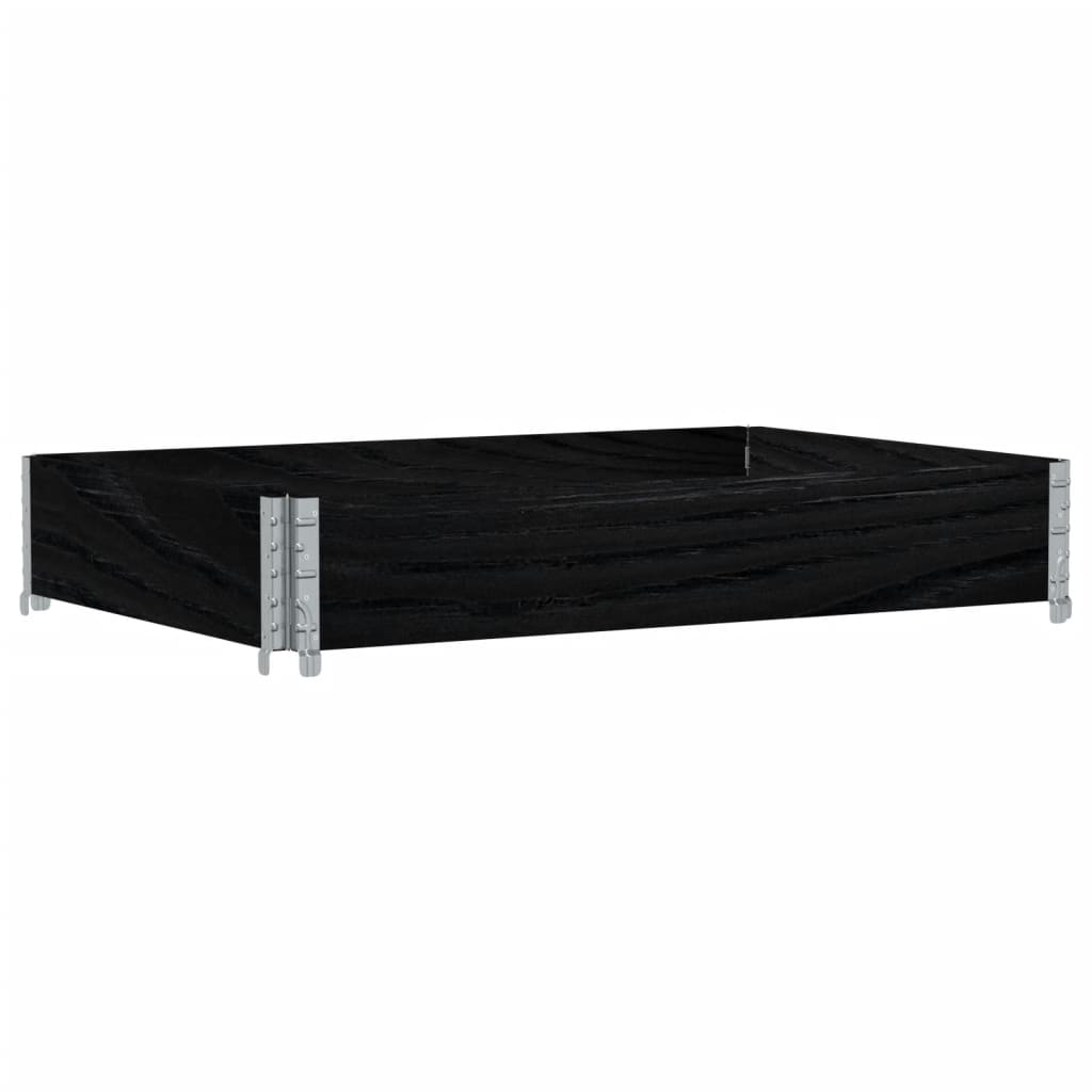Pallekarmer svart 120x80 cm heltre furu vidaXL