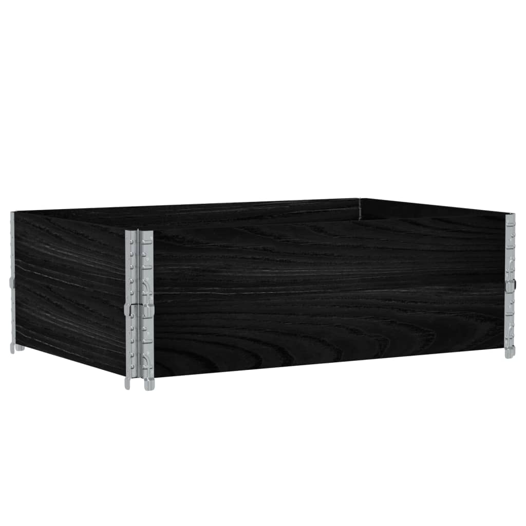 Pallekarmer 2 stk svart 120x80 cm heltre furu