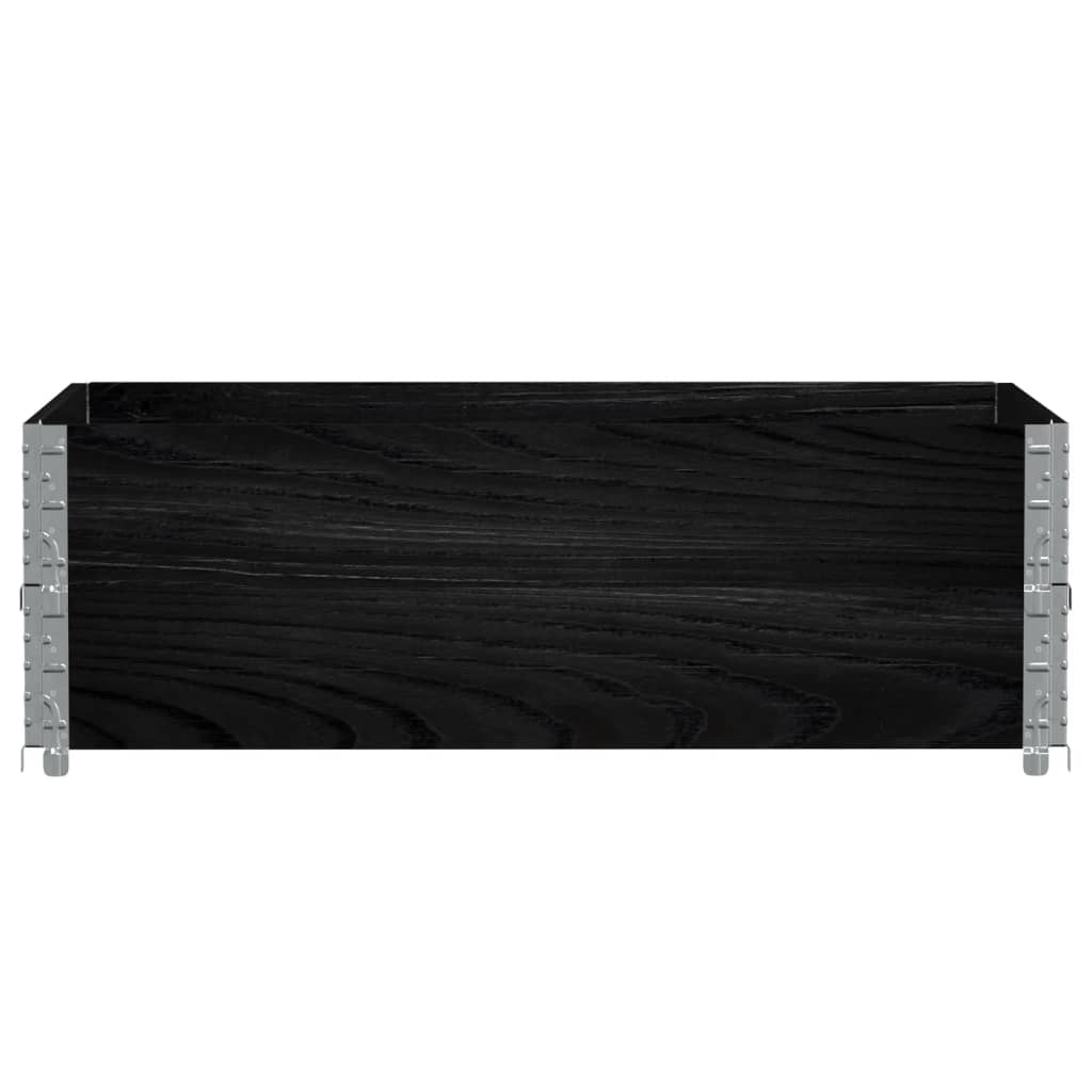 Pallekarmer 2 stk svart 120x80 cm heltre furu