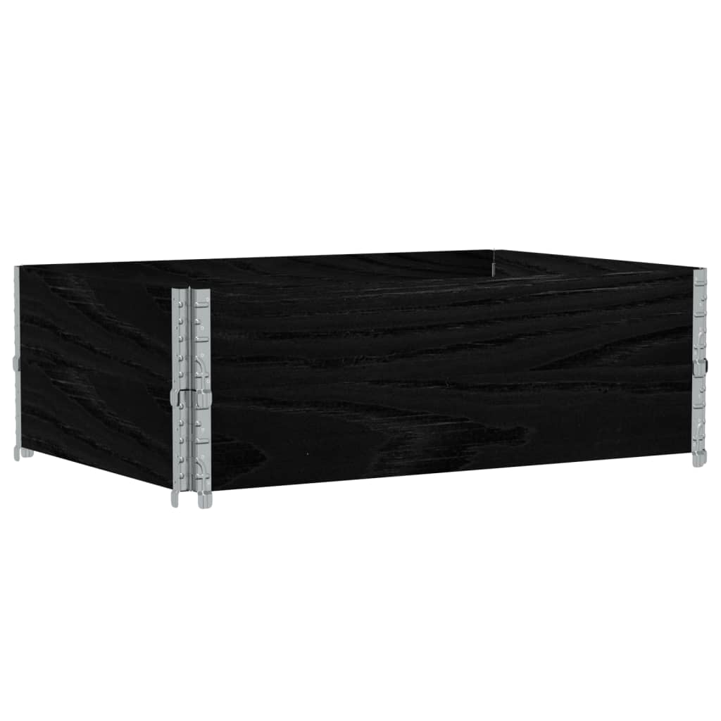Pallekarmer 2 stk svart 120x80 cm heltre furu