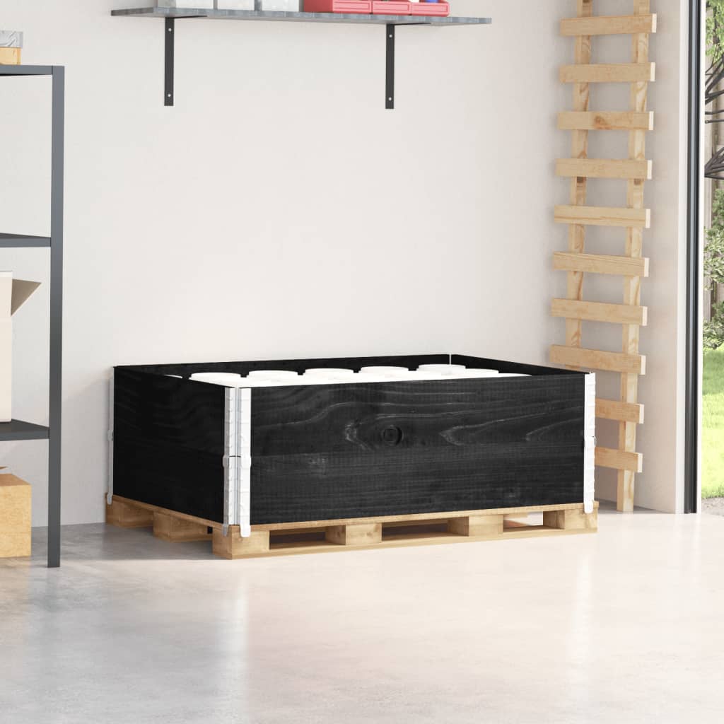 Pallekarmer 2 stk svart 120x80 cm heltre furu