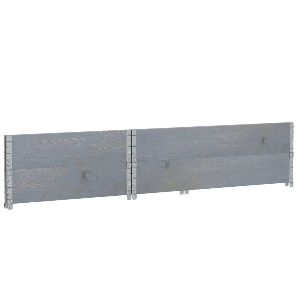 Pallekarmer 2 stk grå 120x80 cm heltre furu