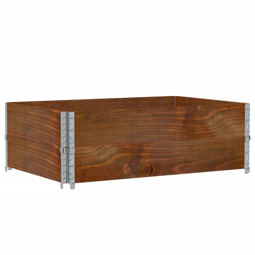 Pallekarmer 2 stk brun 120x80 cm heltre furu vidaXL