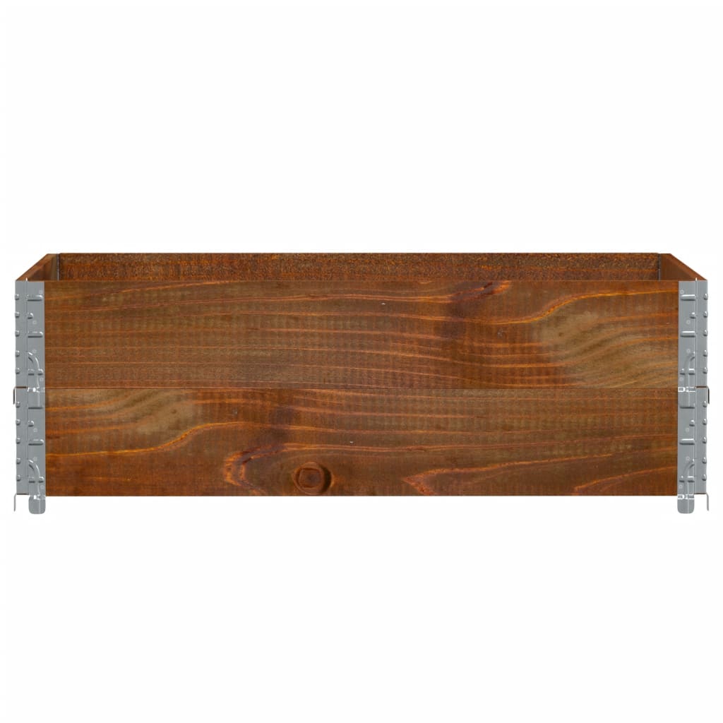 Pallekarmer 2 stk brun 120x80 cm heltre furu vidaXL
