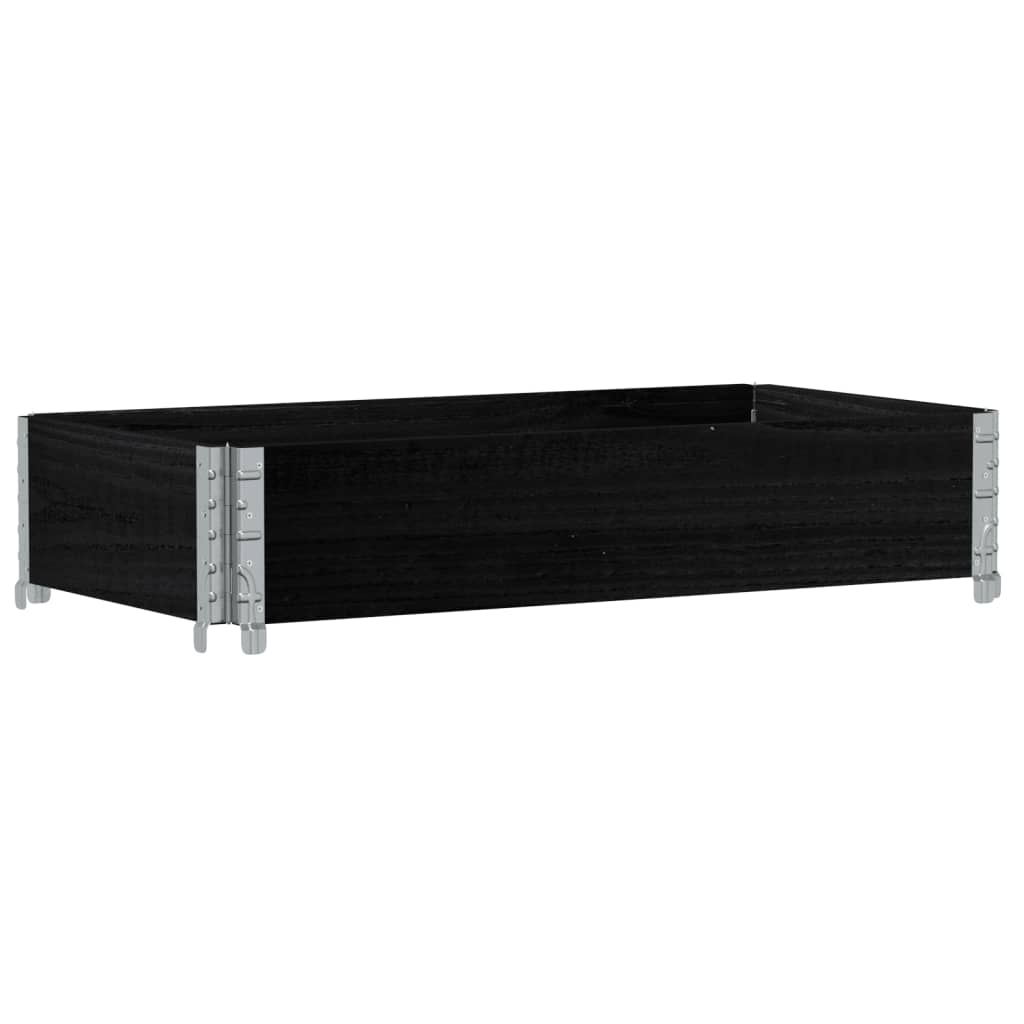 Pallekarmer svart 100x50 cm heltre furu