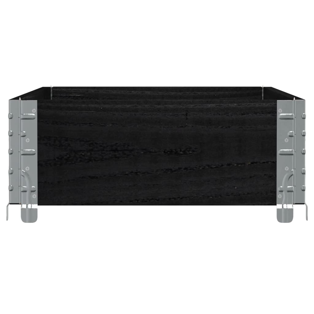 Pallekarmer svart 100x50 cm heltre furu