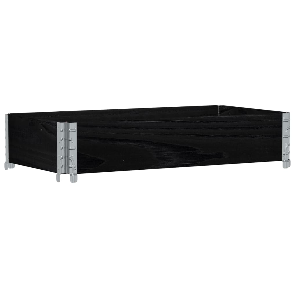Pallekarmer svart 100x50 cm heltre furu