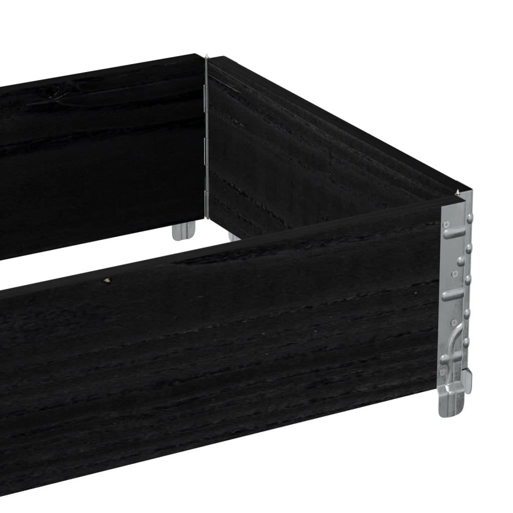 Pallekarmer svart 100x50 cm heltre furu