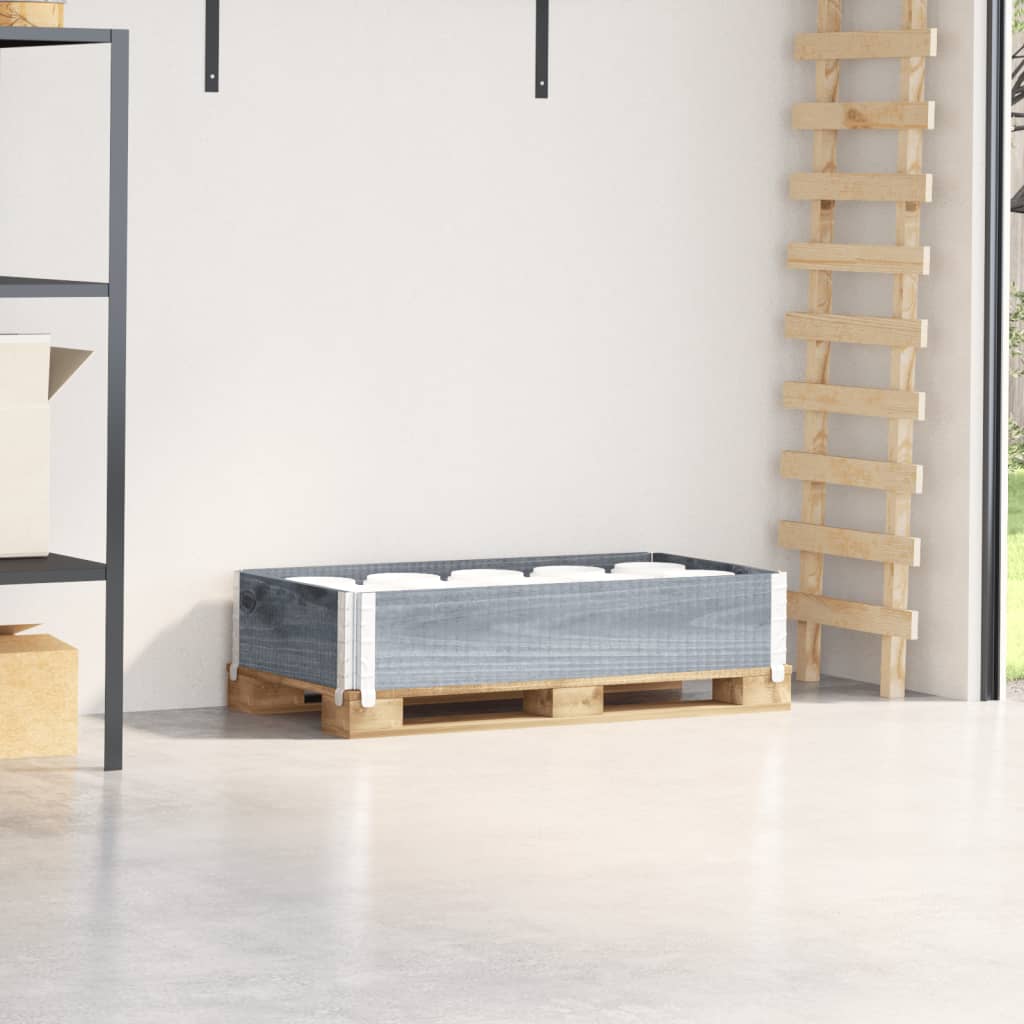 Pallekarmer grå 100x50 cm heltre furu