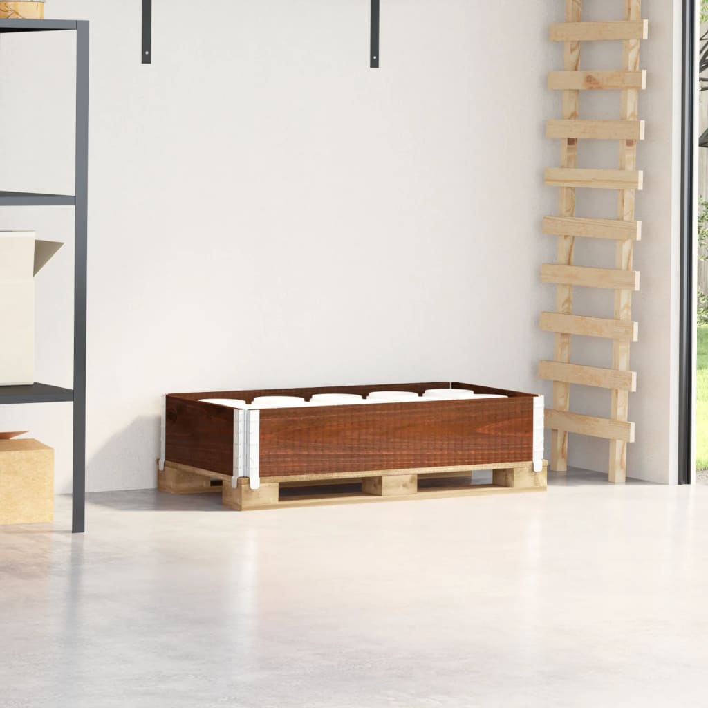 Pallekarmer brun 100x50 cm heltre furu vidaXL