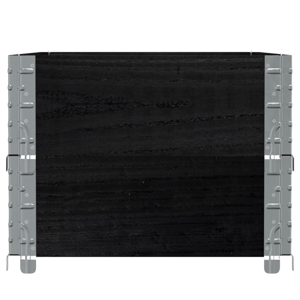 Pallekarmer 2 stk svart 100x50 cm heltre furu