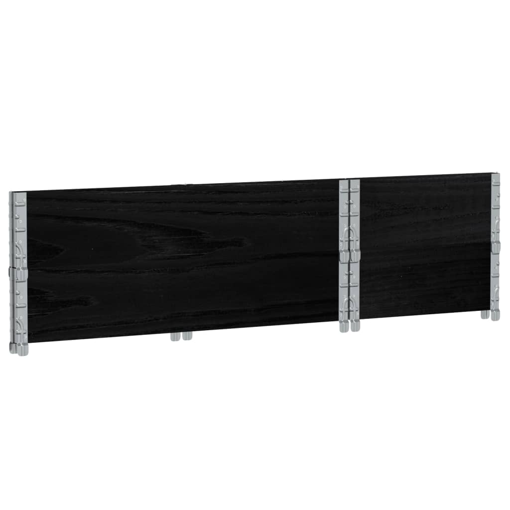 Pallekarmer 2 stk svart 100x50 cm heltre furu