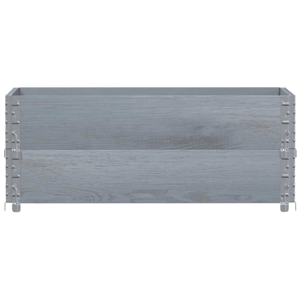 Pallekarmer 2 stk grå 100x50 cm heltre furu