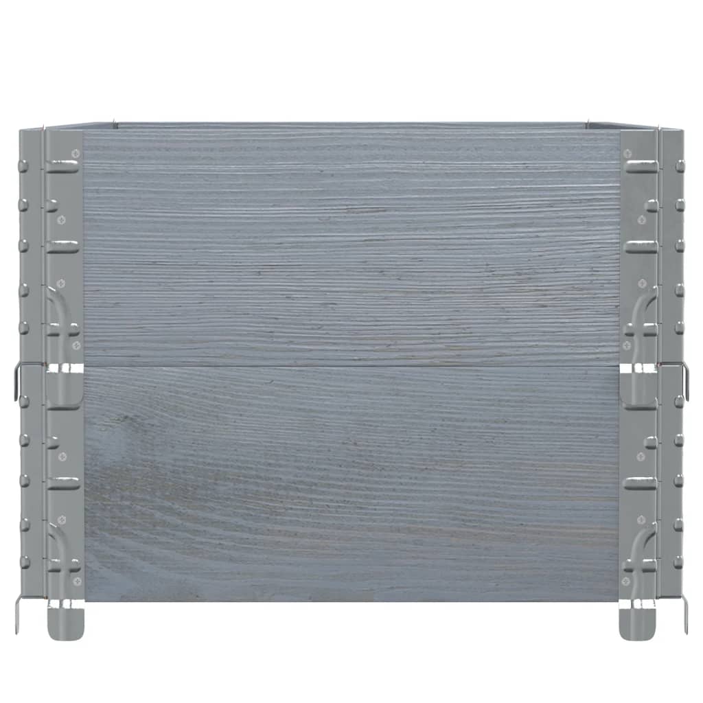 Pallekarmer 2 stk grå 100x50 cm heltre furu