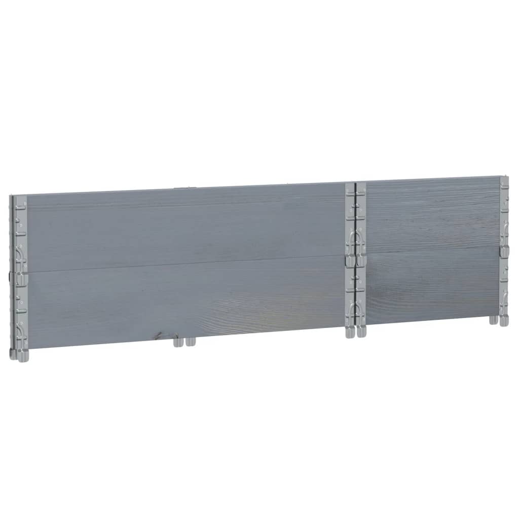Pallekarmer 2 stk grå 100x50 cm heltre furu