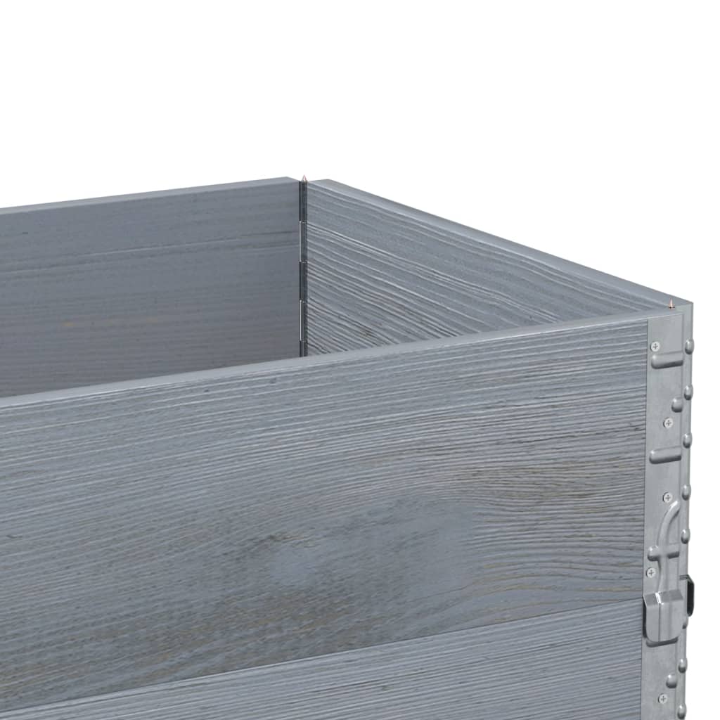 Pallekarmer 2 stk grå 100x50 cm heltre furu