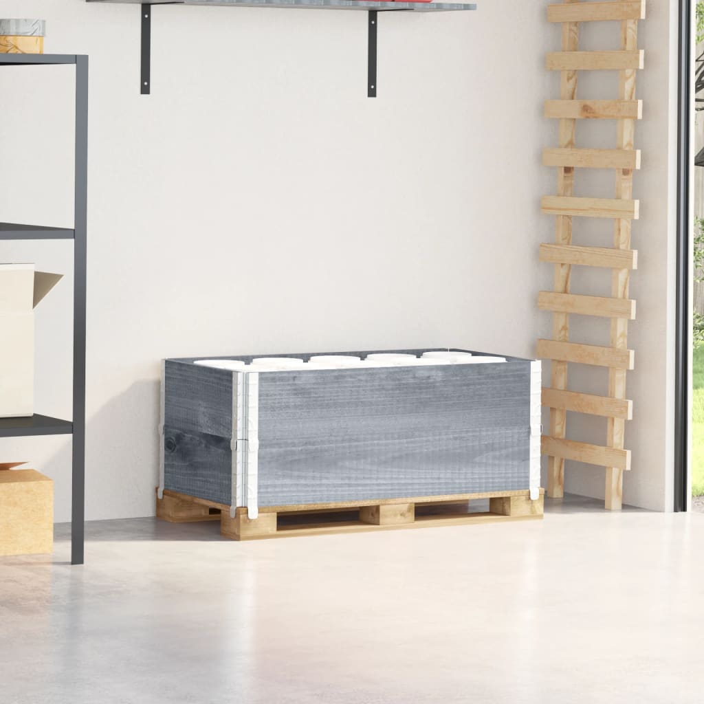 Pallekarmer 2 stk grå 100x50 cm heltre furu