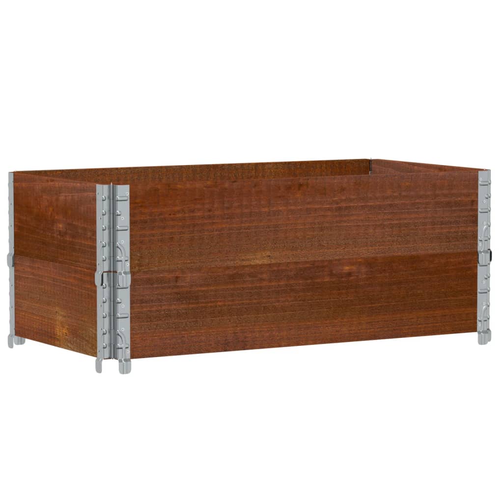 Pallekarmer 2 stk brun 100x50 cm heltre furu