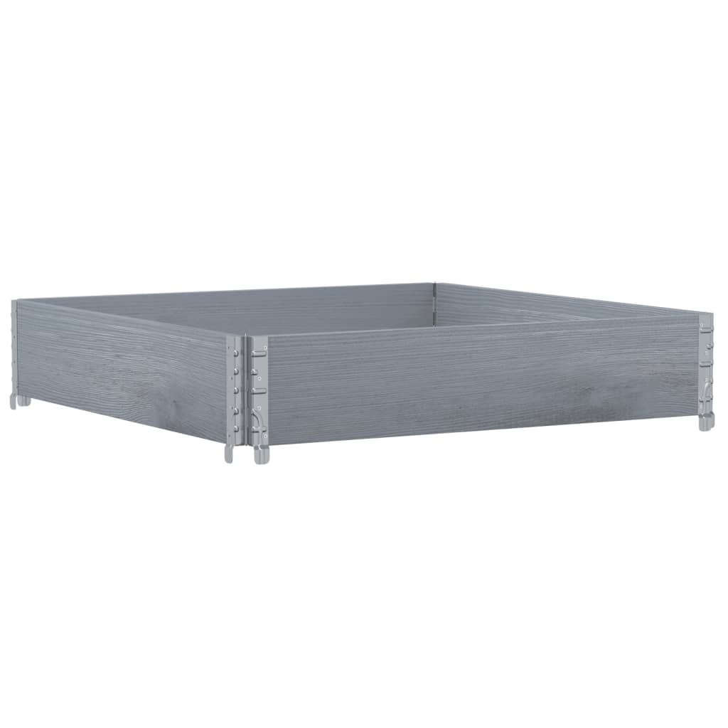 Pallekarmer grå 100x100 cm heltre furu
