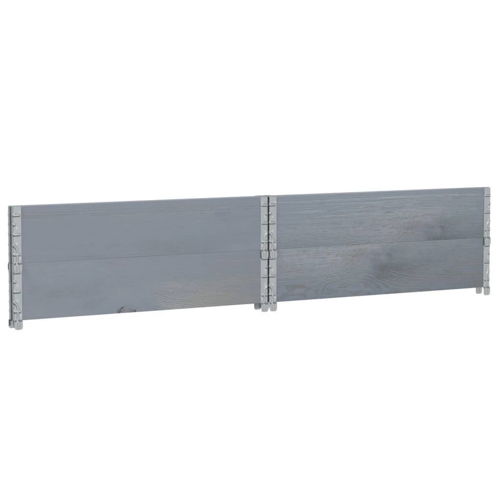 Pallekarmer 2 stk grå 100x100 cm heltre furu