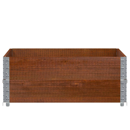 Pallekarmer 2 stk brun 100x100 cm heltre furu