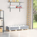 Pallekarmer grå 150x50 cm heltre furu vidaXL