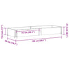 Pallekarmer brun 150x50 cm heltre furu