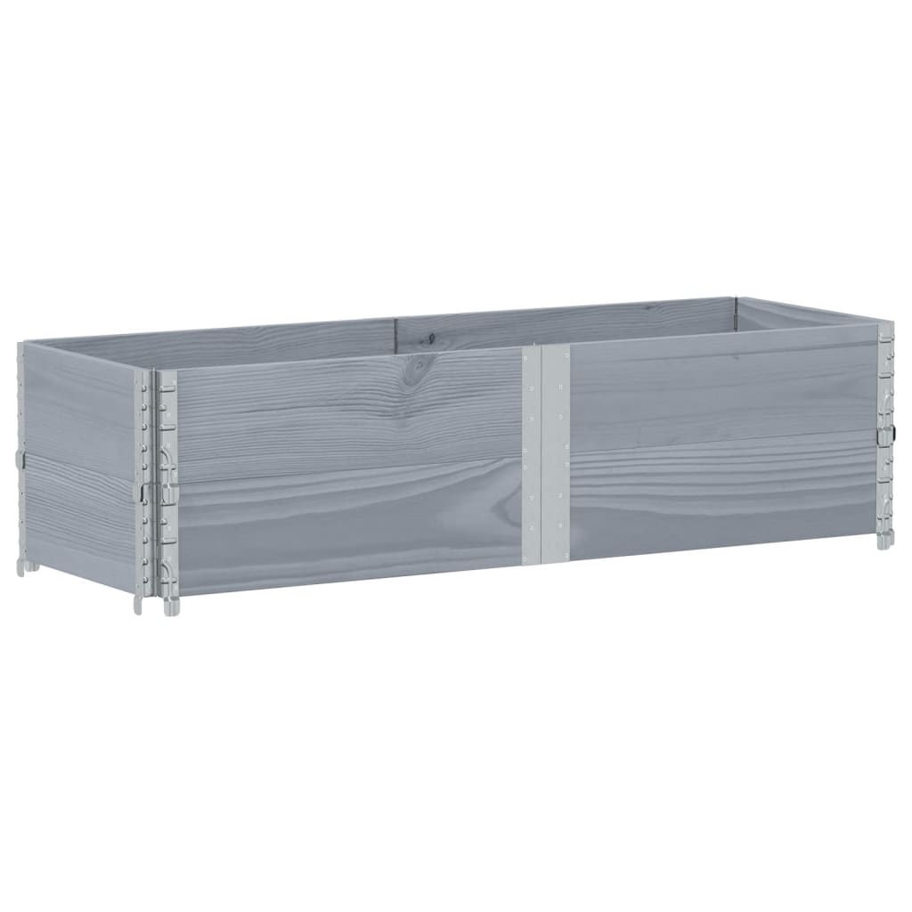 Pallekarmer 2 stk grå 150x50 cm heltre furu