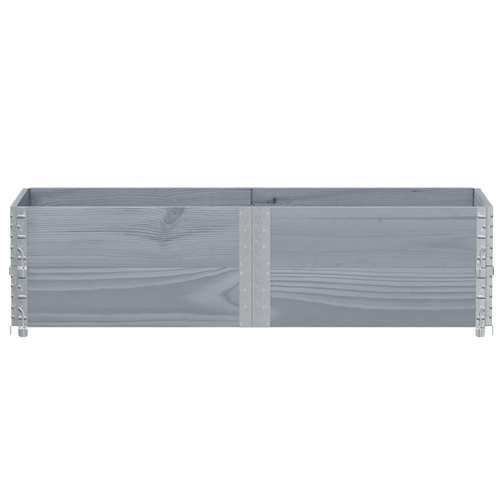 Pallekarmer 2 stk grå 150x50 cm heltre furu